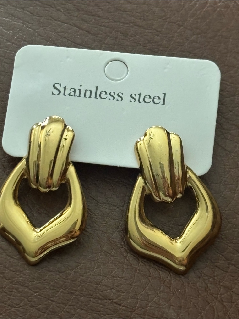 Stanley 
Gold Drop Link Earrings
